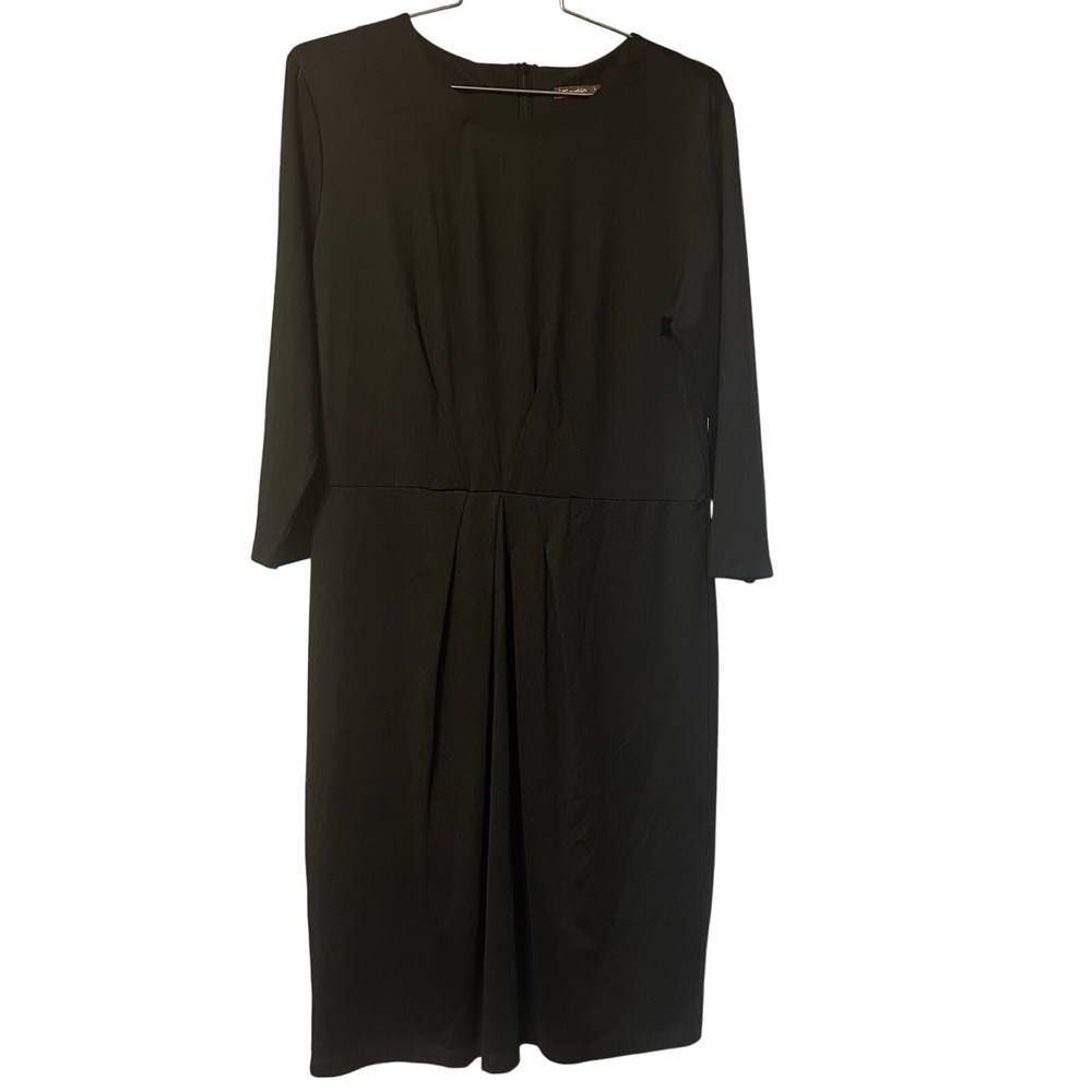 J McLaughlin LBD Black Dress 3/4 Sleeve Knee length Size Large